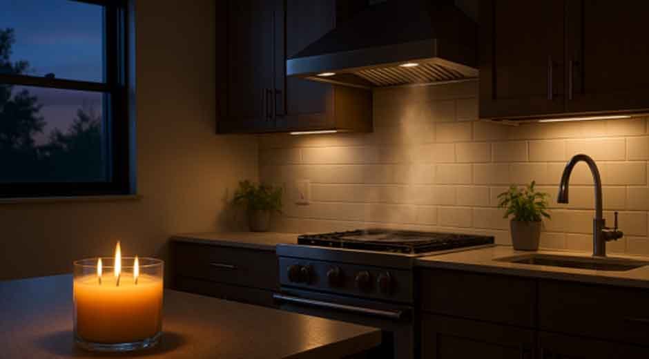 Kitchen Odor Control: Pairing Scented Candles with Ventilation